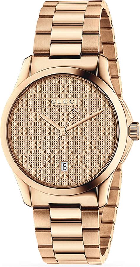 1000 gucci rose gold mens watch|Gucci diamond watches ladies.